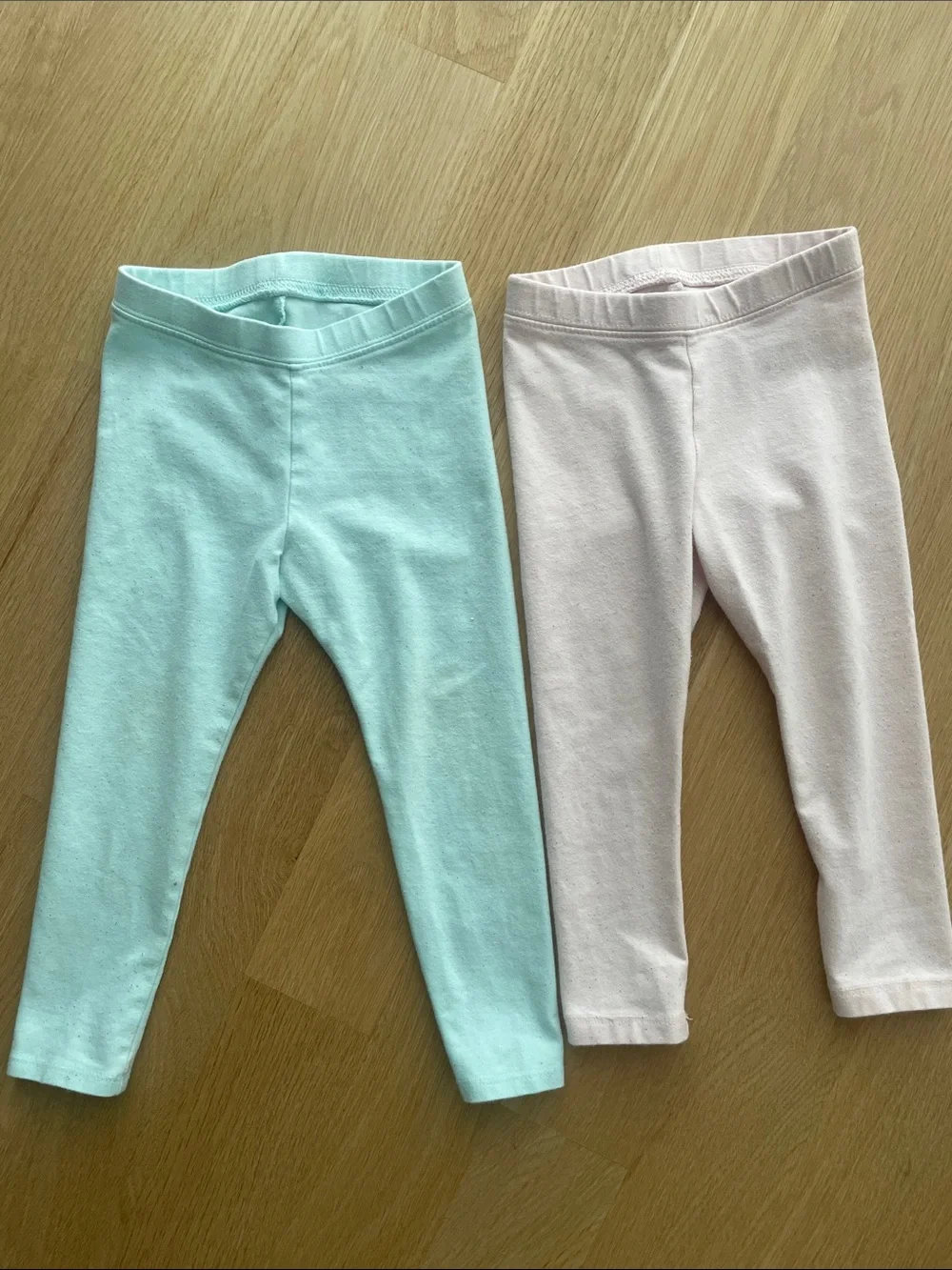 Cat & Jack Mint and Light Pink Kids Leggings